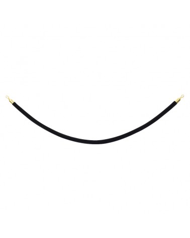 eLumen8 Gold Barrier Rope, Black Velvet