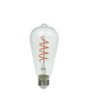 Prolite 4W LED ST64 Spiral Funky Filament Lamp ES, Magenta