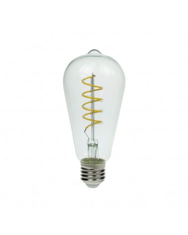 Prolite 4W LED ST64 Spiral Funky Filament Lamp ES, Yellow