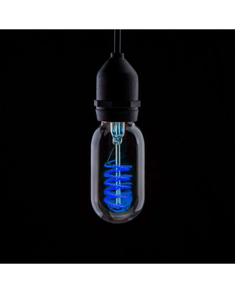 Prolite 4W LED T45 Funky Spiral Filament Lamp ES, Blue