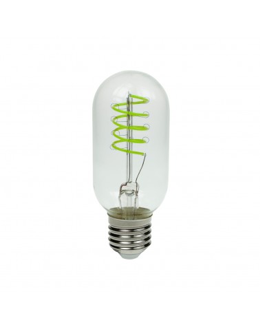 Prolite 4W LED T45 Funky Spiral Filament Lamp ES, Green