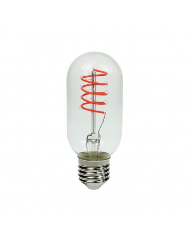 Prolite 4W LED T45 Funky Spiral Filament Lamp ES, Magenta