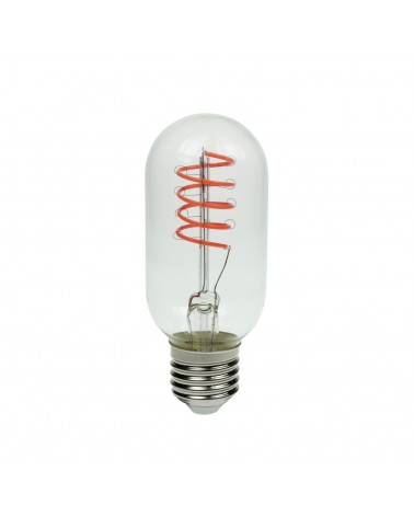 Prolite 4W LED T45 Funky Spiral Filament Lamp ES, Red