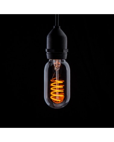 Prolite 4W LED T45 Funky Spiral Filament Lamp ES, Yellow