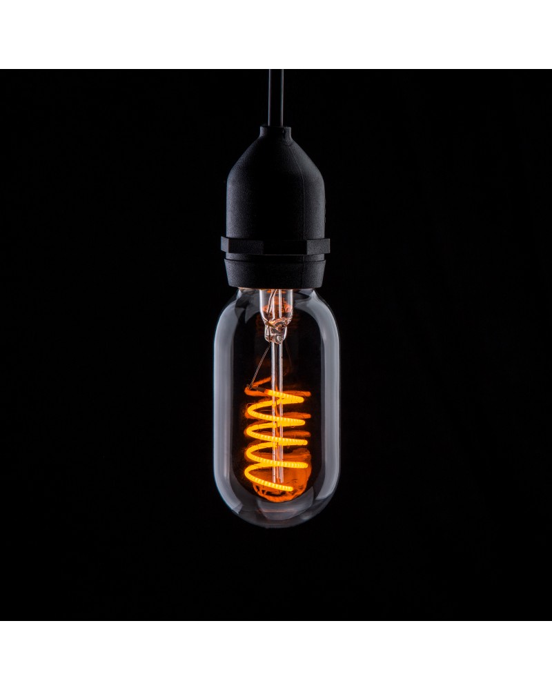 Prolite 4W LED T45 Funky Spiral Filament Lamp ES, Yellow