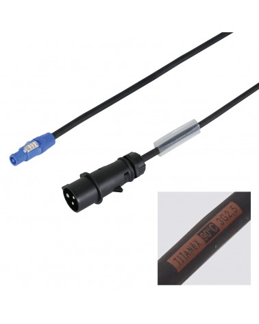 1m 2.5mm 16A Male Mennekes - PowerCON Cable