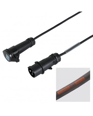 1m 1.5mm 16A Male - 16A Female Cable, Mennekes