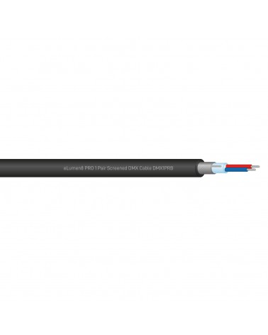PRO Screened 1 Pair DMX Cable DMX1PRB, Cut Length Black
