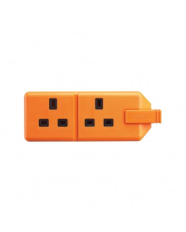 2 Gang 13A HD Mains Socket, Orange (ELS132O)