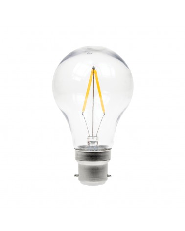 2W Dimmable LED Filament GLS Polycarbonate Lamp 2700K BC