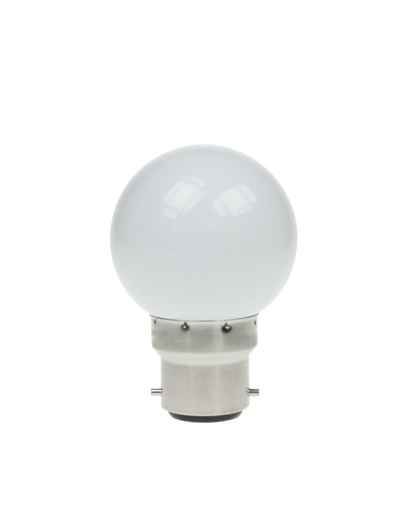 1.5W LED Polycarbonate Golf Ball Lamp, BC 3000K White