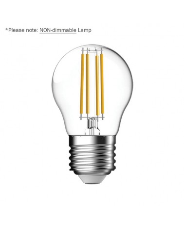 Tungsram 4.5W LED Clear Golf Ball Filament Lamp, E27 2700K