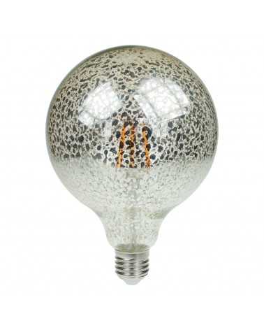 6W Dimmable LED G125 Globe Crackle Filament Lamp 2100K ES