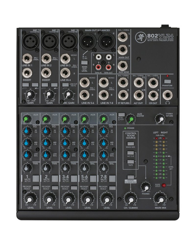 Mackie 802-VLZ4 8 Channel Compact Analogue Mixer