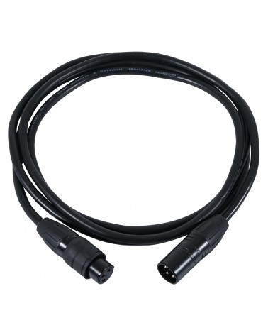 1m Seetronic IP 3-Pin Male XLR - 3-Pin Female XLR DMX Cable