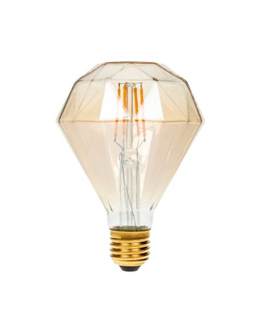 4W Dimmable LED Diamond Gold Filament Lamp 1800K ES