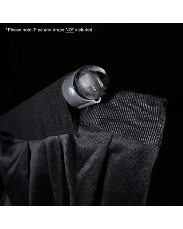 3 x 4m Black Pleated Pipe and Drape Curtain