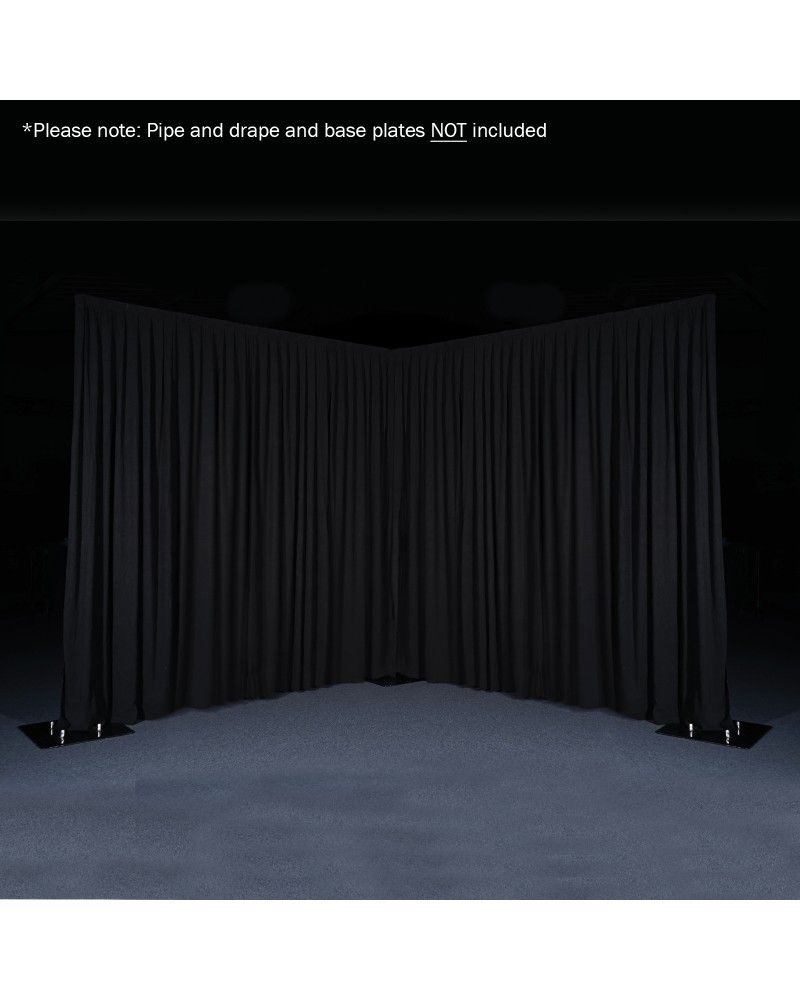 Black Pleated Stage Drape Theatre 2m X 2m 