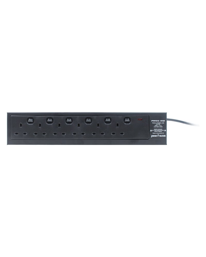 Penn Elcom 6 Way PDU with Individually Switchable Outlets (PDU6SW)