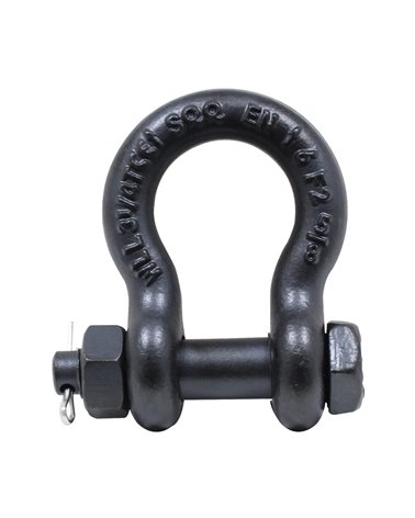 ELLER 3.25 Ton Black Bow Shackle with Safety Pin