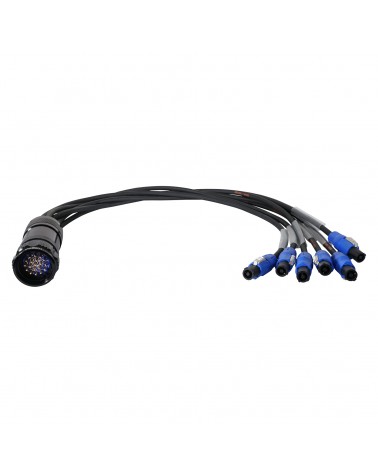Socapex 19-Pin Male - PowerCON 1.5mm Fan-Out Cable