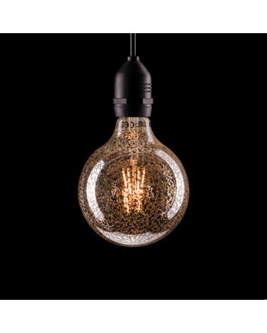 4W Dimmable LED G95 Globe Crackle Filament Lamp 2100K ES