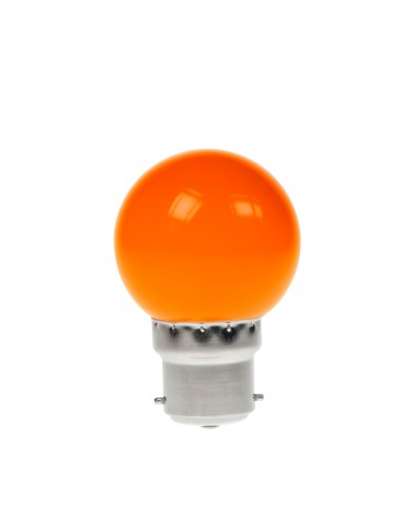 1W LED Polycarbonate Golf Ball Lamp, BC Orange