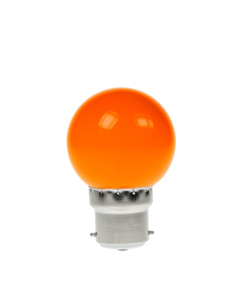 1W LED Polycarbonate Golf Ball Lamp, BC Orange