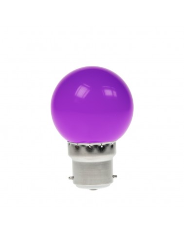 1W LED Polycarbonate Golf Ball Lamp, BC Purple
