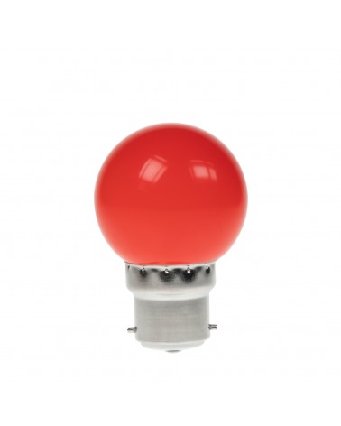 1W LED Polycarbonate Golf Ball Lamp, BC Red