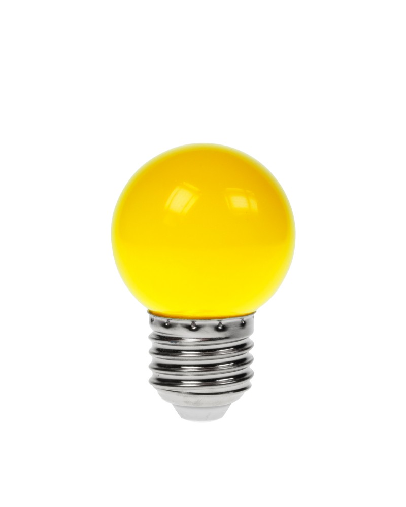 1W LED Polycarbonate Golf Ball Lamp, ES Yellow