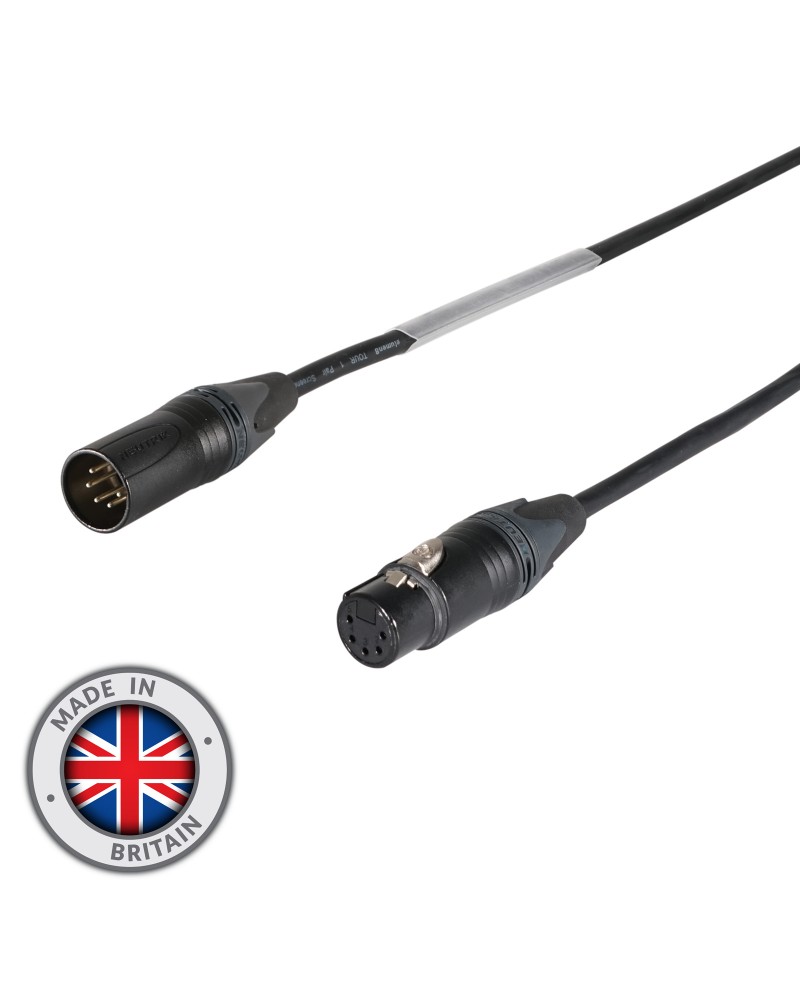 75m 5-Pin Neutrik Male XLR - 5-Pin Female XLR DMX Cable
