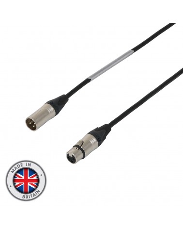 50m Neutrik XLR Male - XLR Female Microphone Cable, Silver