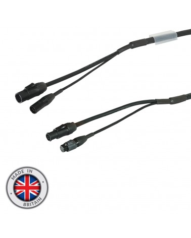 10m Combi 2.5mm IP65 Seetronic TR1 Power/ 5-Pin DMX Cable