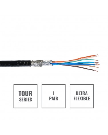 TOUR Screened 1 Pair DMX Cable DMX1PRB-TPU, 500m