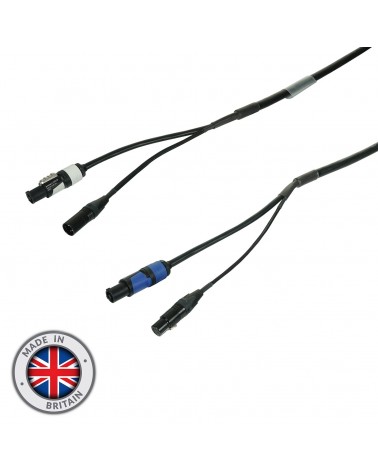 10m Combi 2.5mm Neutrik powerCON / 5-Pin DMX Cable