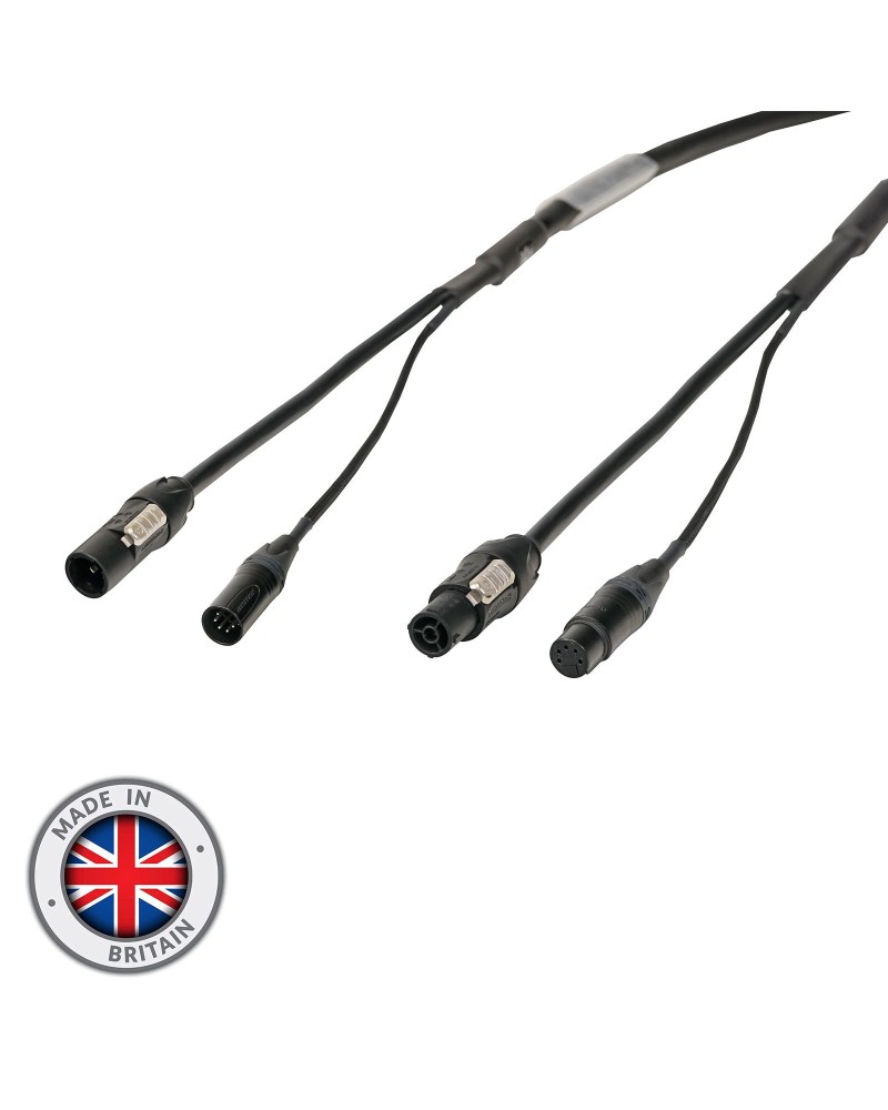 15m Combi 1.5mm Neutrik powerCON TRUE1 / 5-Pin DMX Cable