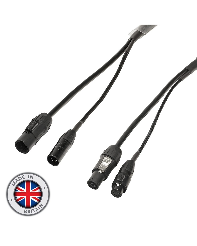 2m Combi 1.5mm IP65 Seetronic TR1 Power/ 5-Pin DMX Cable