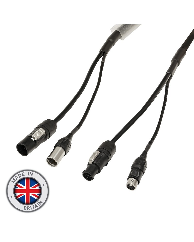 1m Combi 2.5mm Neutrik powerCON TRUE1 / 5-Pin IP65 DMX Cable
