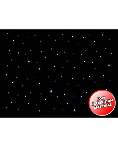LEDJ 3 x 2m LED Starcloth System, Black Cloth, CW