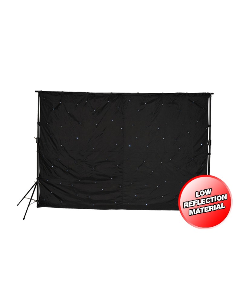 LEDJ 3 x 2m LED Starcloth System with Stand & Bag Set