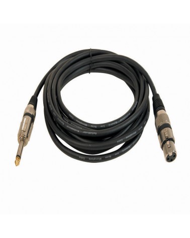W Audio 5m XLR Female - 6.35mm Mono Jack Cable Lead