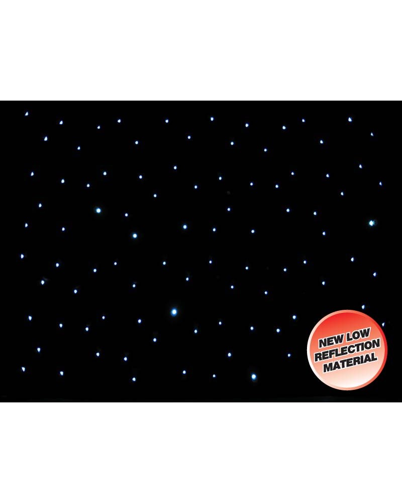 LEDJ DMX 6 x 3m LED Starcloth System, Black Cloth, CW