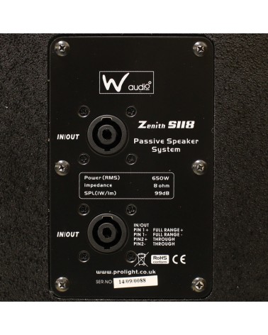 W Audio Zenith S118 Bass Enclosure