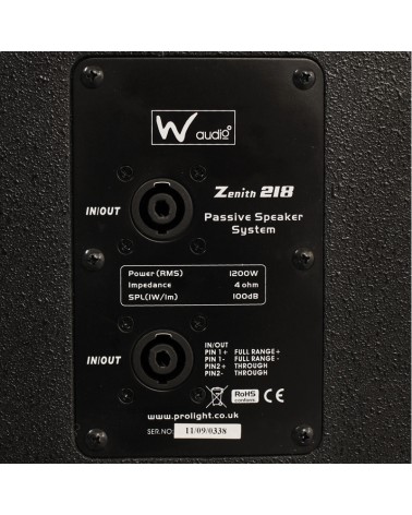 W Audio Zenith S218 Bass Enclosure