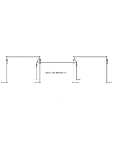 Global Truss Curtain Call Pipe and Drape 1.8M-4.2M Vertical
