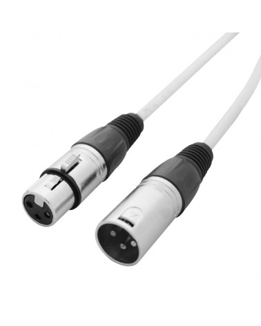 LEDJ 2m 3-Pin DMX Cable Lead (White Sheath)