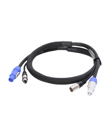 LEDJ 1.5m Combi 3-Pin DMX/PowerCON Cable Lead