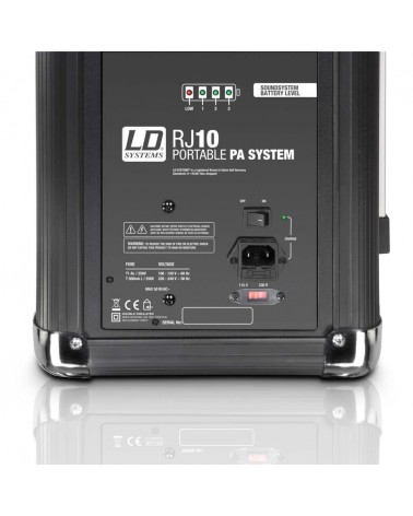LD Systems Roadjack 10 - Battery Powered Bluetooth Loudspeaker with Mixer,  LDRJ10