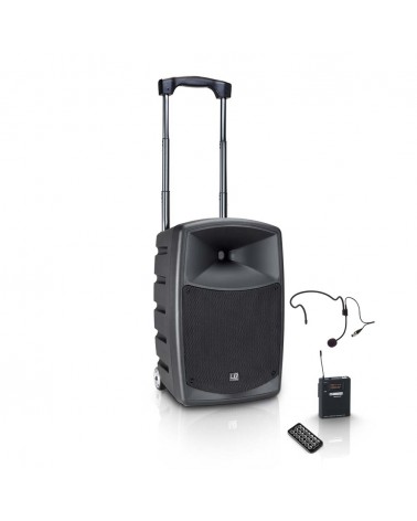 LD Systems ROAD BUDDY 10 HS - Battery Powered Bluetooth Speaker with Mixer, Bodypack and Headset